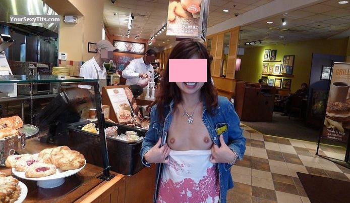 Tit Flash: Wife's Very Small Tits - Asianfen from United States